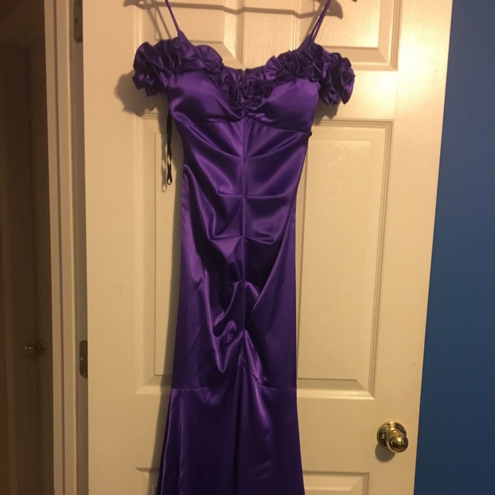 long purple dress
